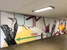 Viva Colores Bahnhofunterführung Schlieren Graffiti Sprayer Sprayerei Wandbild Malerei Unterführung
