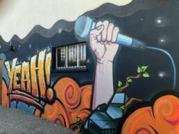 Viva Colores Jugendhaus Opfikon Graffiti Sprayer Sprayen Wandbild Malerei Gestaltung Malen Sprüher Sprühen